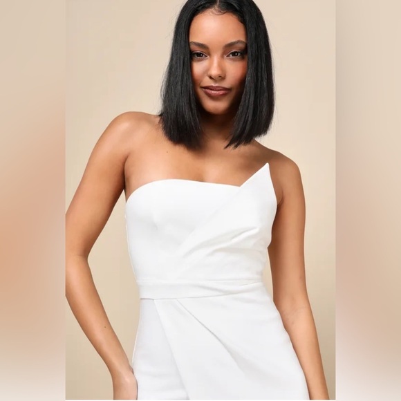 NWT Queen of the City White Strapless Bodycon Dress - Picture 4 of 4